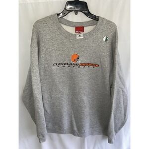 Vintage Cleveland Browns Reebok NFL Sweatshirt Mens Large Embroidered Logo NWOT